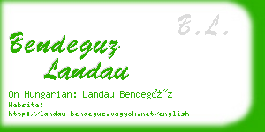 bendeguz landau business card